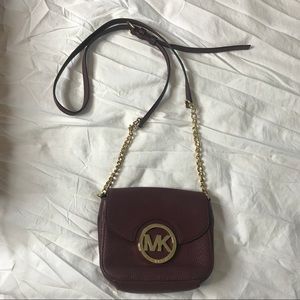 Michael Kors red/maroon cross body